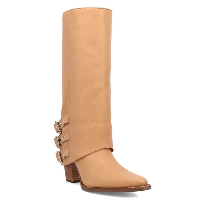 Dingo Womens Urban Cowgirl Natural Leather 15in Fashion Boots