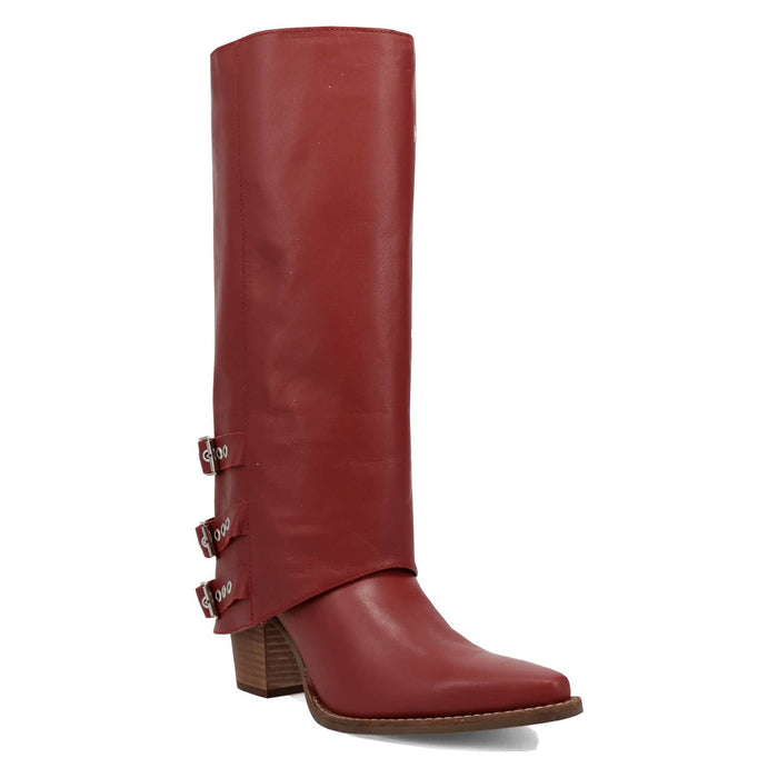 Dingo Womens Urban Cowgirl Red Leather 15in Fashion Boots