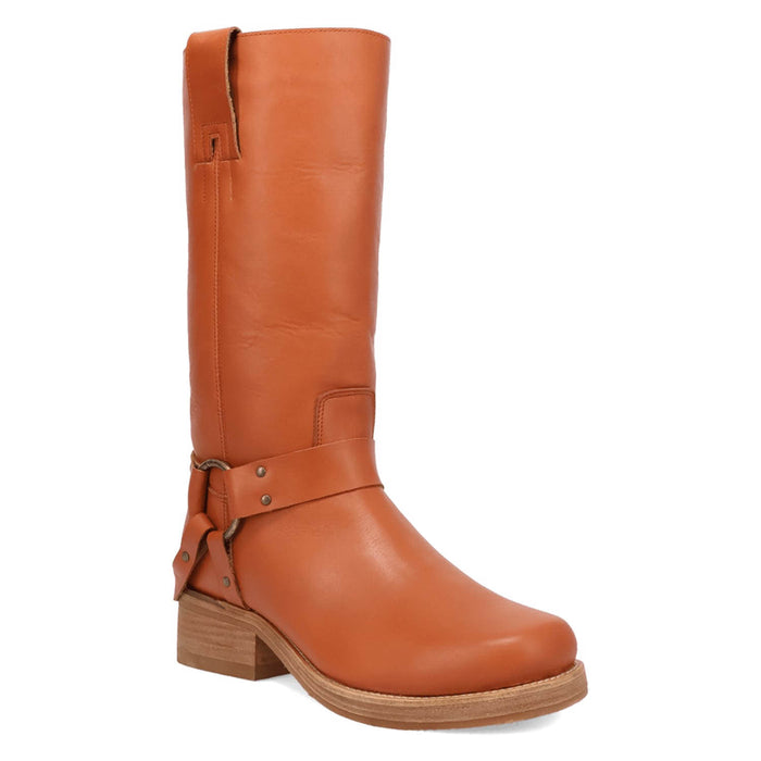 Dingo Mens Rip Russet Leather 14in Motorcycle Boots