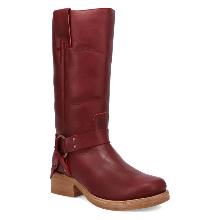 Dingo Mens Rip Wine Leather 14in Motorcycle Boots