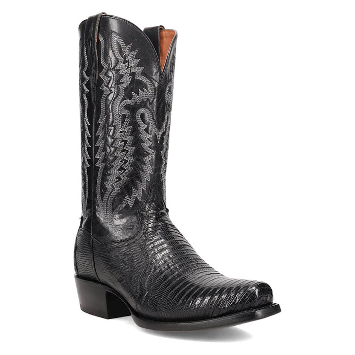 Dan Post Mens Ringold Black Lizard Cowboy Boots