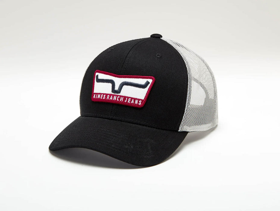 Kimes Ranch Unisex Extra Crunchy Black Cotton Twill Baseball Cap Hat