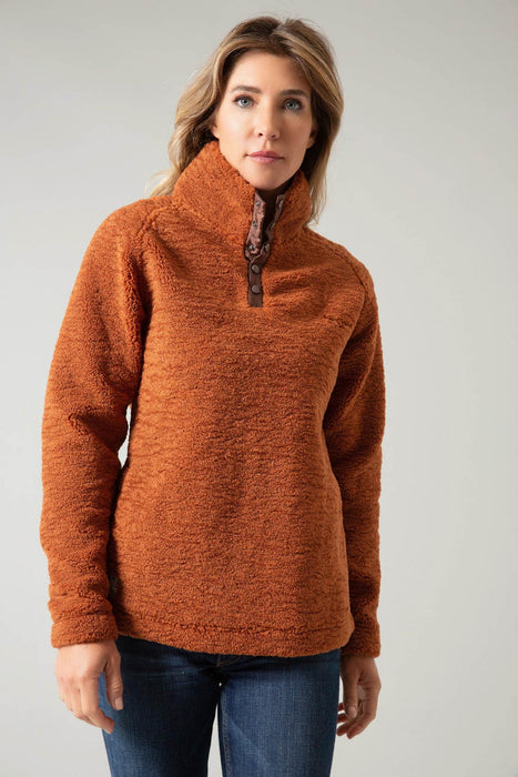 Kimes Ranch Womens Fozzie Pullover Camel 100% Polyester Sweatshirt