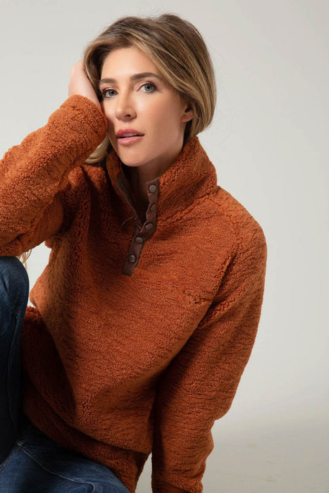 Kimes Ranch Womens Fozzie Pullover Camel 100% Polyester Sweatshirt