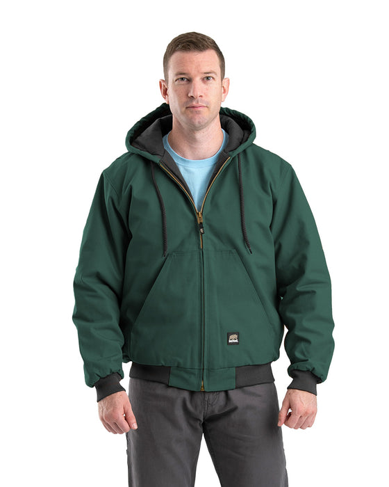 Berne Apparel Mens Heritage Duck Hooded Active Green 100% Cotton Jacket