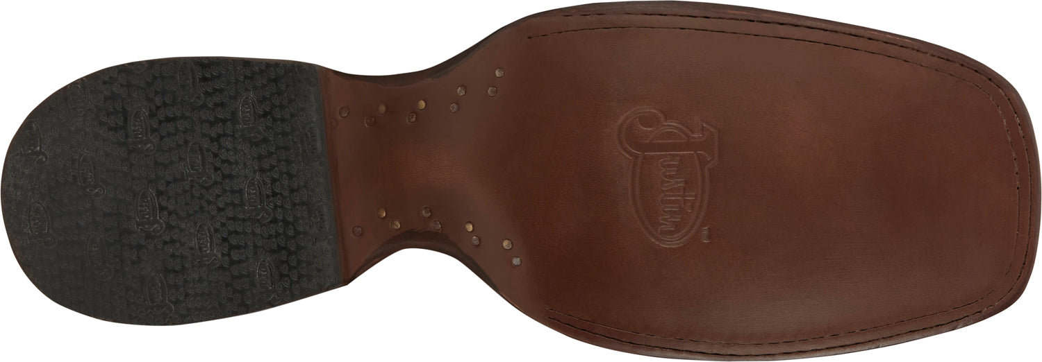 Justin Mens King AQHA Saddle Full Quill Ostrich Cowboy Boots