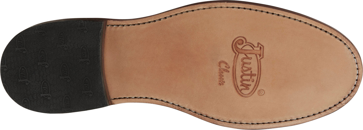 Justin Mens McKean 7in Lace-Up Roper Brown Leather Work Boots