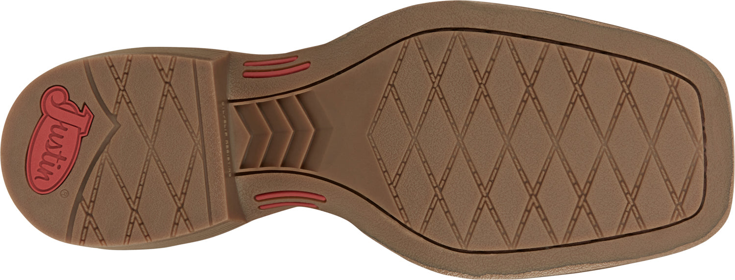 Justin Womens Halter 11in Western Roasted Cognac Leather Cowboy Boots