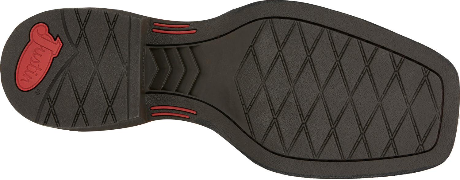 Justin Mens Canter 11in Western Whiskey Water Buffalo Cowboy Boots