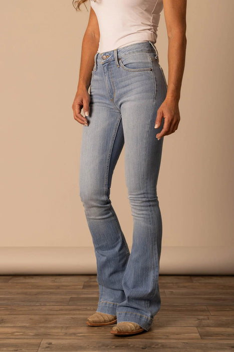 Kimes Ranch Womens Jennifer Light Wash Cotton Blend Jeans