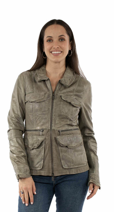 Scully Womens Bomber Sage Cotton Blend Cotton Jacket