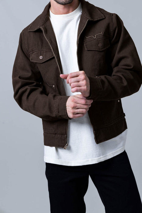 Kimes Ranch Mens Logan Dark Brown 100% Cotton Jacket