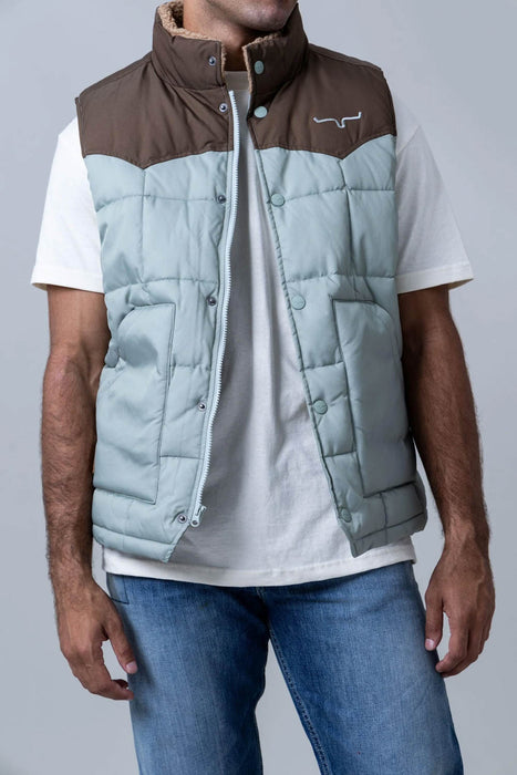 Kimes Ranch Mens Muir Trail Quilted Sage Poly/Nylon Softshell Vest