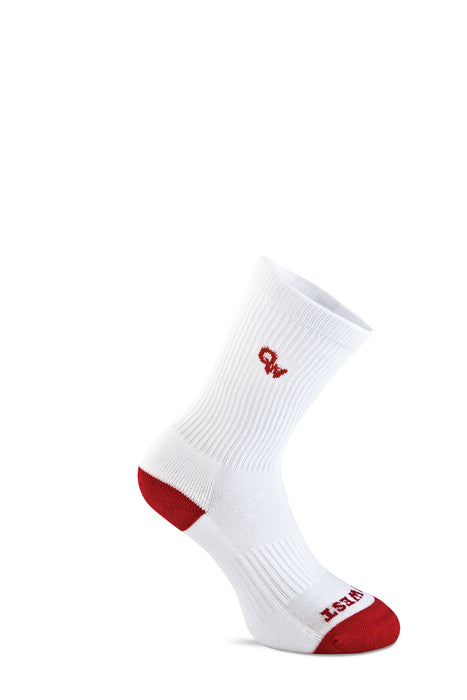 Old West Red/White Children Cotton Blend 3-Pack Soft Grip Crew Socks