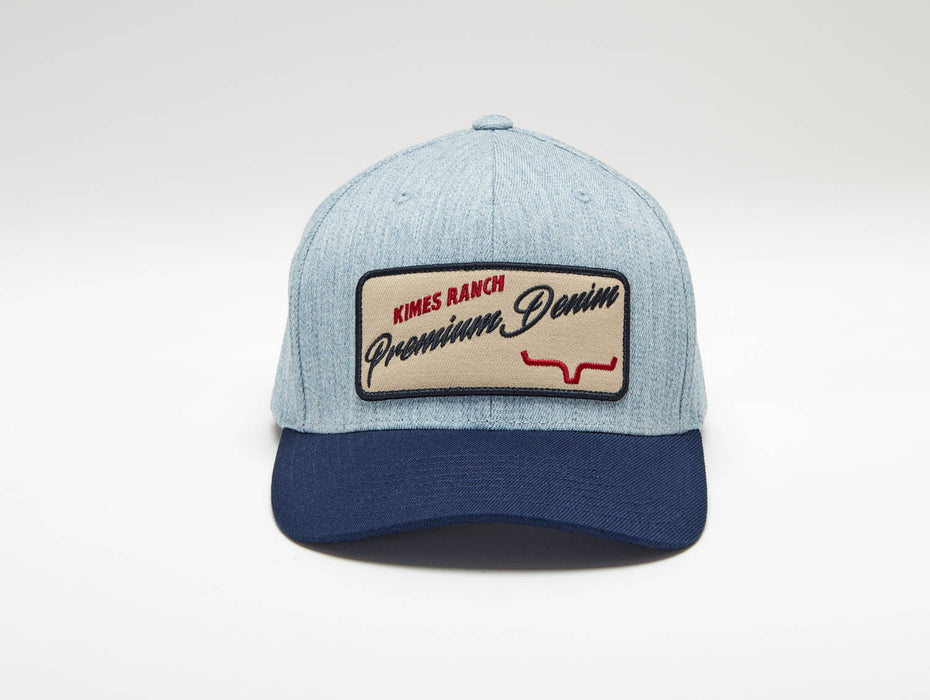 Kimes Ranch Unisex Premium Denim Blue Heather Wool Baseball Cap Hat