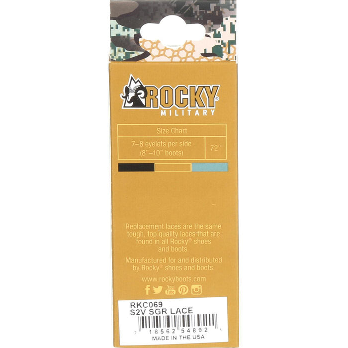 Rocky Unisex S2V 97in Sage Green Synthetic Laces