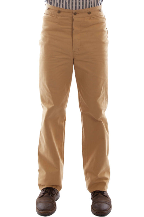 Scully Mens Tan 100% Cotton Vintage Canvas Pants