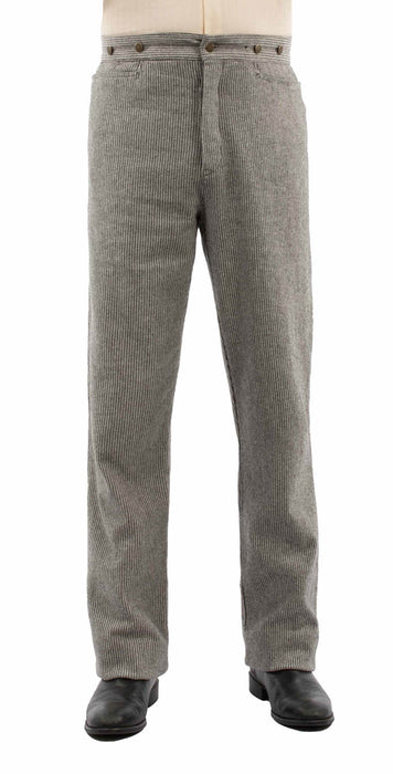 Scully Mens Raised Dobby Frontier Light Grey Cotton Blend Dress Pants