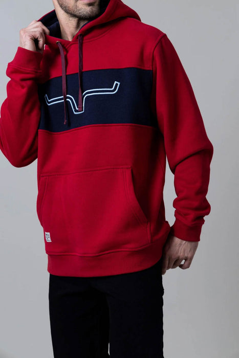 Kimes Ranch Mens Ripon Red Cotton Blend Hoodie