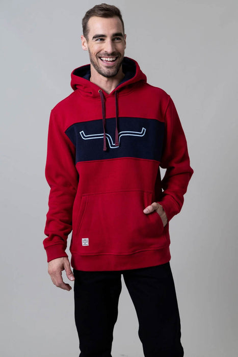 Kimes Ranch Mens Ripon Red Cotton Blend Hoodie