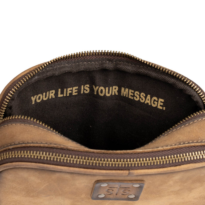 STS Ranchwear Womens Baroness Basic Bliss Lucy Veg-Tan Leather Crossbody Bag