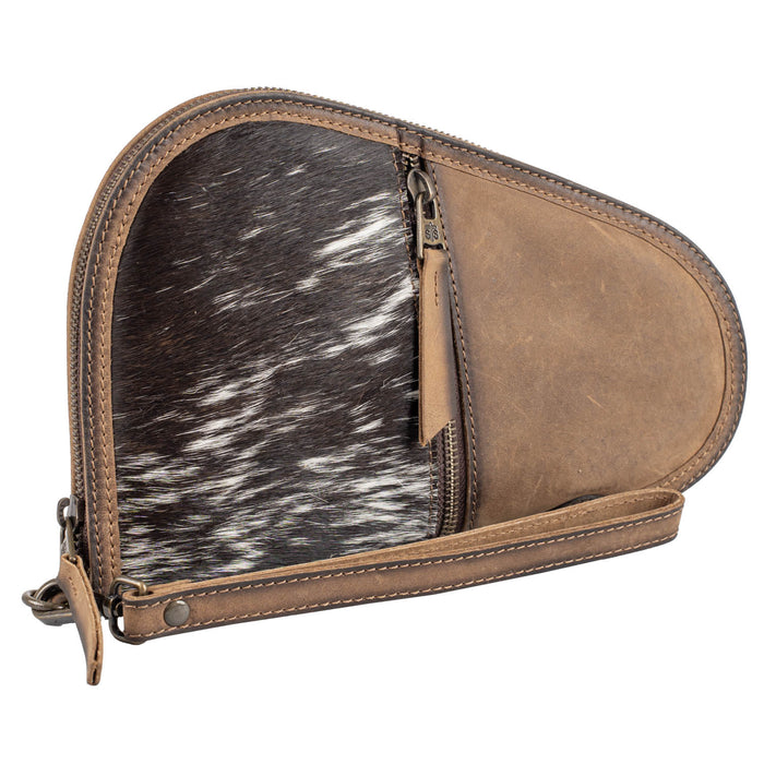 STS Ranchwear Womens Cowhide Small Distressed Brown Leather Pistol Case