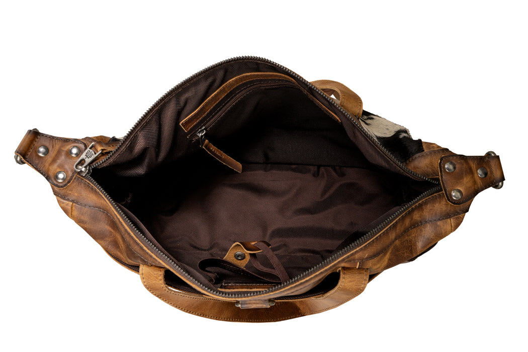 STS Ranchwear Womens Vaquero Amelia Multi Bag Cowhide/Tan Leather Tote Bag