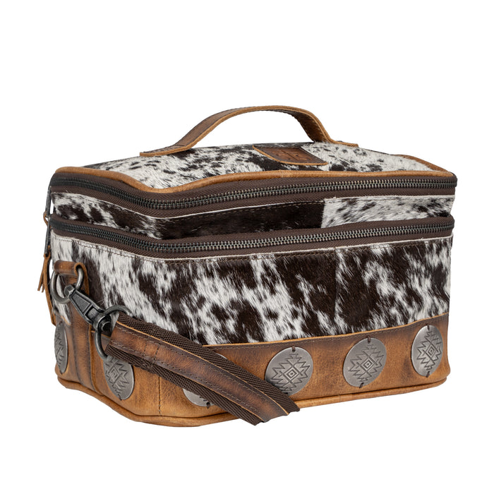 STS Ranchwear Womens Vaquero Glamour Bag Cowhide/Tan Leather Makeup Case