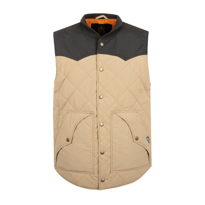 STS Ranchwear Mens Pagosa Khaki Cotton Blend Cotton Jacket