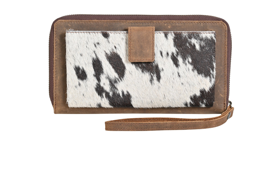 STS Ranchwear Womens Bentley Distressed Brown Cowhide Zip Around Wallet