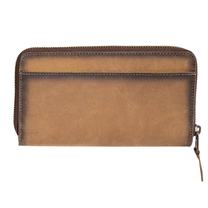 STS Ranchwear Womens Baroness Basic Bliss Chelsea Veg-Tan Leather Zip Organizer