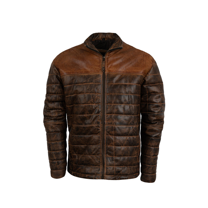 STS Ranchwear Mens Clyde Tobacco Leather Jacket