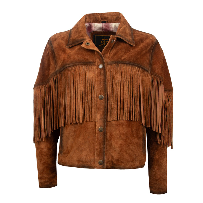STS Ranchwear Womens Calamity Rust Suede Leather Jacket