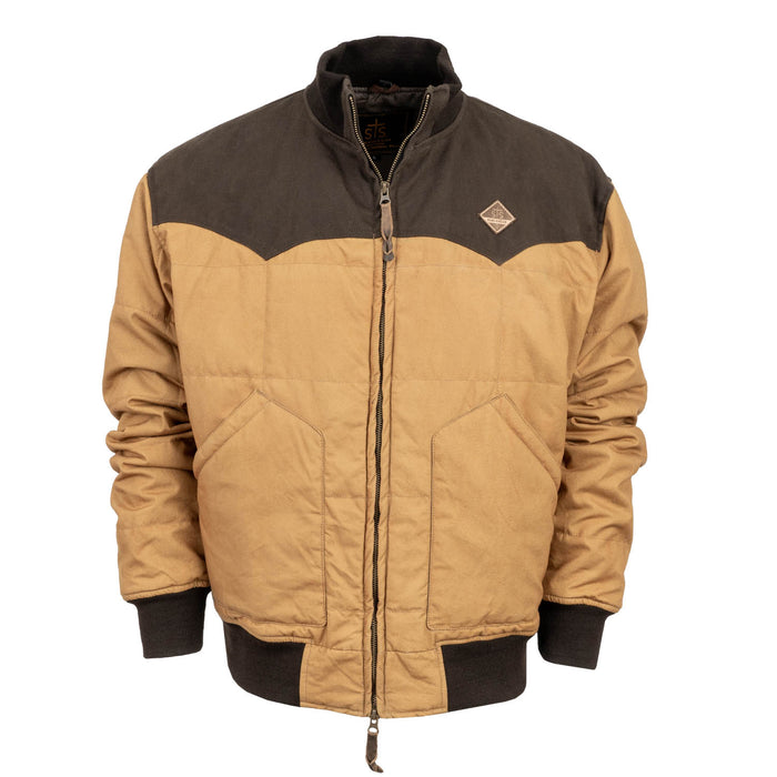 STS Ranchwear Mens Gus Caramel/Chocolate 100% Cotton Canvas Jacket