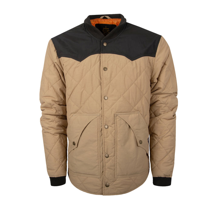 STS Ranchwear Mens Pagosa Khaki Cotton Blend Cotton Jacket