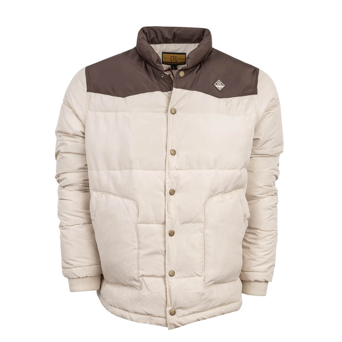 STS Ranchwear Mens Rowan Cream/Brown 100% Polyester Softshell Jacket