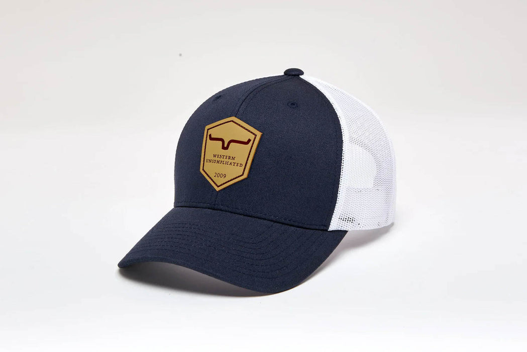 Kimes Ranch Unisex Shielded Navy Cotton Twill Trucker Cap