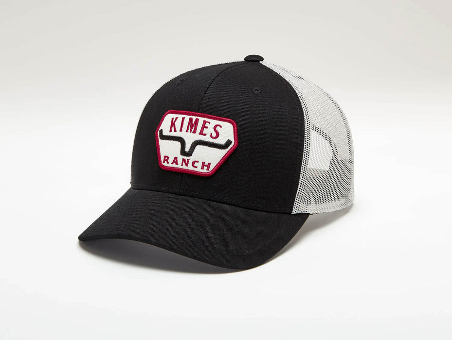 Kimes Ranch Unisex The Distance Black Cotton Twill Baseball Cap Hat