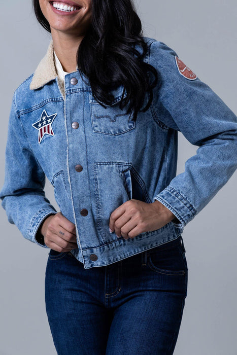 Kimes Ranch Womens Vaquero Trucker Denim 100% Cotton Jacket