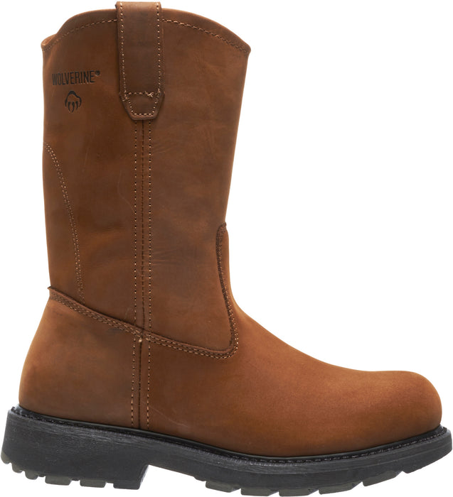 Wolverine Mens Brown Leather 10in Wellington ST SR Work Boots