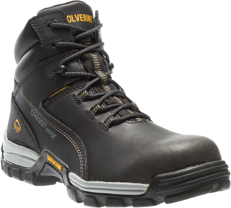 Wolverine Mens Black Leather Tarmac WP CT Reflective Work Boots