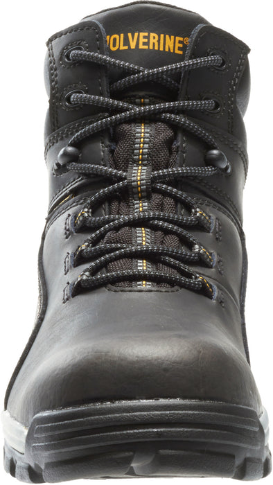 Wolverine Mens Black Leather Tarmac WP CT Reflective Work Boots