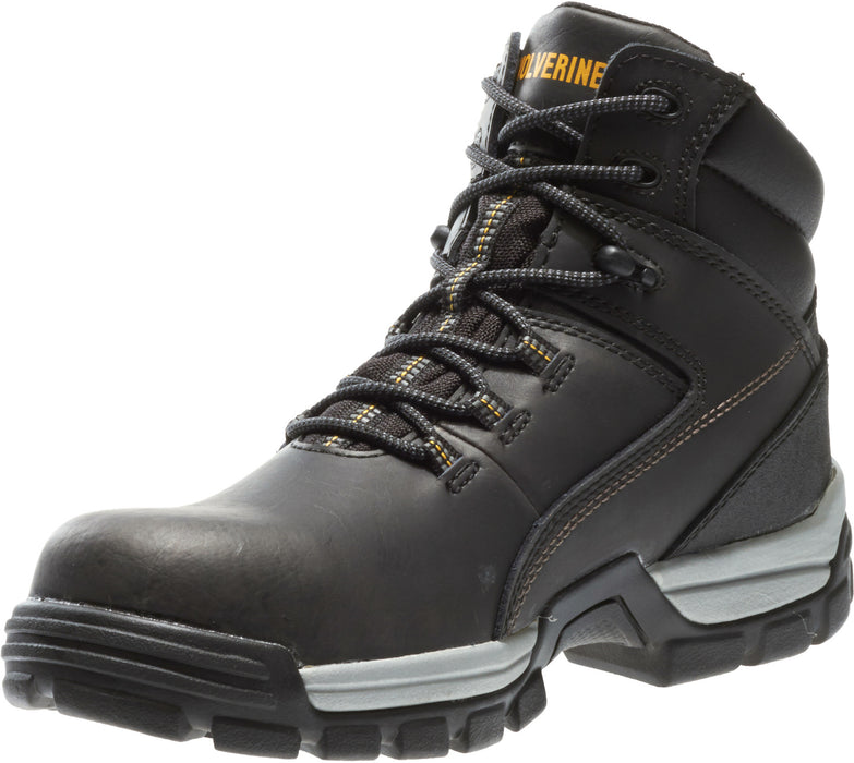 Wolverine Mens Black Leather Tarmac WP CT Reflective Work Boots