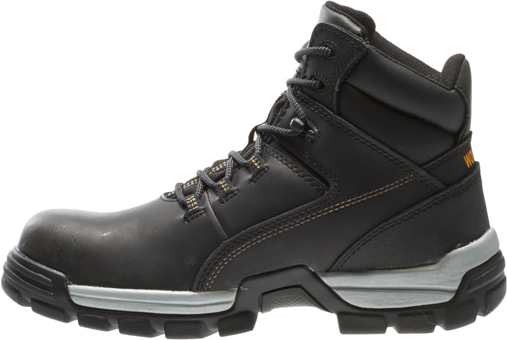 Wolverine Mens Black Leather Tarmac WP CT Reflective Work Boots