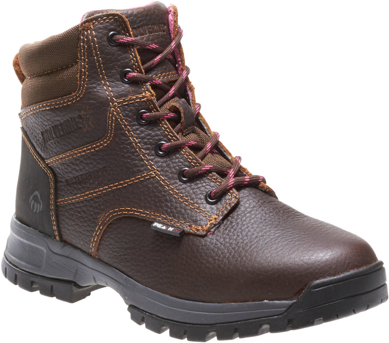 Wolverine Womens Brown Leather Piper WP CT EH Work Boots