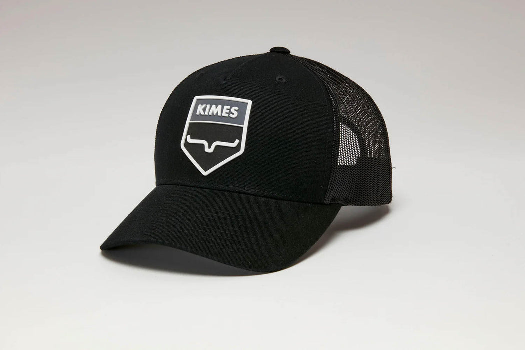 Kimes Ranch Unisex Wedge Black Cotton Twill Trucker Cap