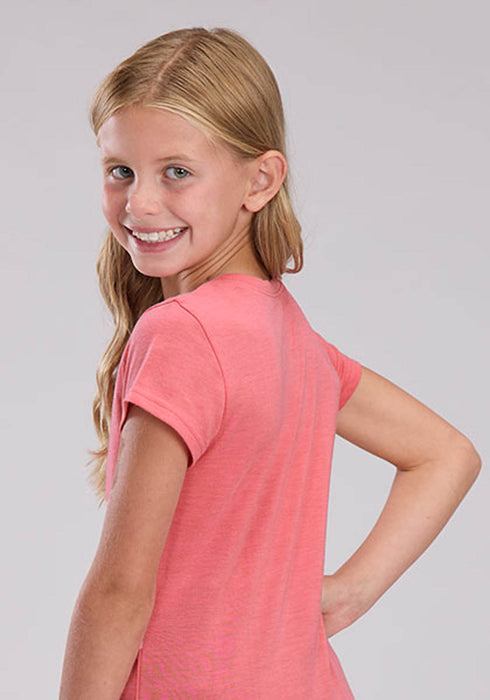 Roper Kids Girls I Am The Problem Pink Poly/Rayon S/S T-Shirt