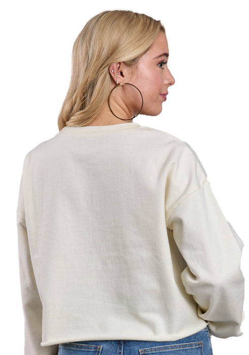 Roper Womens Mustang Hair Cream 100% Cotton Sweatshirt