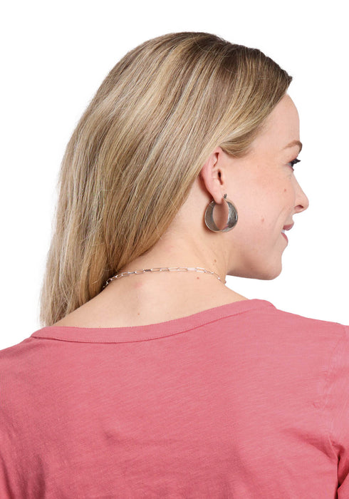 Roper Womens Aztec Floral Yoke Pink 100% Cotton L/S T-Shirt