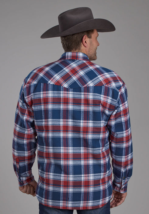 Roper Mens 2205 Sherpa Lined Red 100% Cotton Tall L/S Shirt